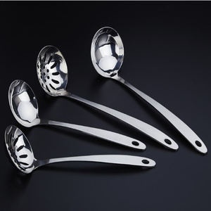 กระจกโปแลนด์เครื่องครัวสแตนเลส<span class=keywords><strong>ซุป</strong></span>ทัพพีและช้อน Slotted - Product Image 2