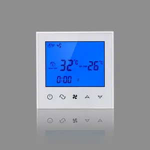 TDS21-AC central air condition system fan coil 3 fan LCD touch screen room thermostats wifi available