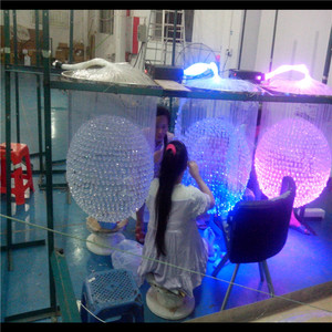 <span class=keywords><strong>Lampadario</strong></span> in Fibra Ottica per Decorazione di Sale <span class=keywords><strong>con</strong></span> Illuminazione a Forma di Sfera per Sale da Banchetto - Product Image 4
