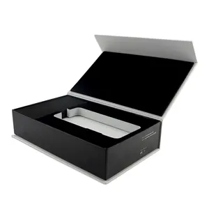 Di lusso di vibrazione top box con chiusura magnetica bianco scatola regalo scatola di cartone chiusura magnetica scatola regalo per il telefono