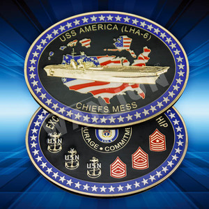 Hoa Kỳ Thủy Quân Lục Chiến USMC Sơn Giả Đồng Xu Mạ Kim Loại - Product Image 1