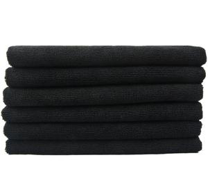 Asciugamano da salone Sunland tessuto nero in microfibra - Product Image 4