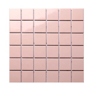 Tuiles de mosaïque murales en céramique à dos maillé 4x4 (97x97mm) roses pour crédence de cuisine et salle de bain – Vente en gros à prix réduit - Product Image 5