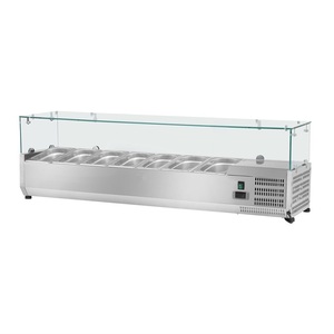 Refrigerador Comercial de Mostrador para Exhibición de Ensaladas con Cubierta de Vidrio - Product Image 1