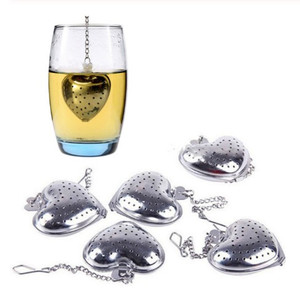 Infusore <span class=keywords><strong>per</strong></span> Tè <span class=keywords><strong>a</strong></span> Forma di Cuore Ecologico, Cucchiaio con Filtro in Acciaio Inox e Gancio, Utensile da Cucina - Product Image 1