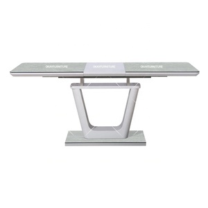 <span class=keywords><strong>Table</strong></span> de salon en <span class=keywords><strong>verre</strong></span> <span class=keywords><strong>trempé</strong></span>, design moderne <span class=keywords><strong>extensible</strong></span>, pour la salle <span class=keywords><strong>à</strong></span> <span class=keywords><strong>manger</strong></span> - Product Image 3