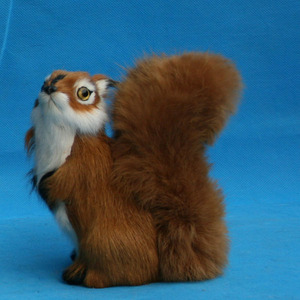 Done up handmade toy real fur <span class=keywords><strong>animal</strong></span> Christmas decoration squirrel - Product Image 5