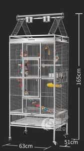 Jaula para Pájaros Grande de Acero Inoxidable, Estilo Elegante y Resistente, para Loros, Venta al por Mayor BC101 - Product Image 3