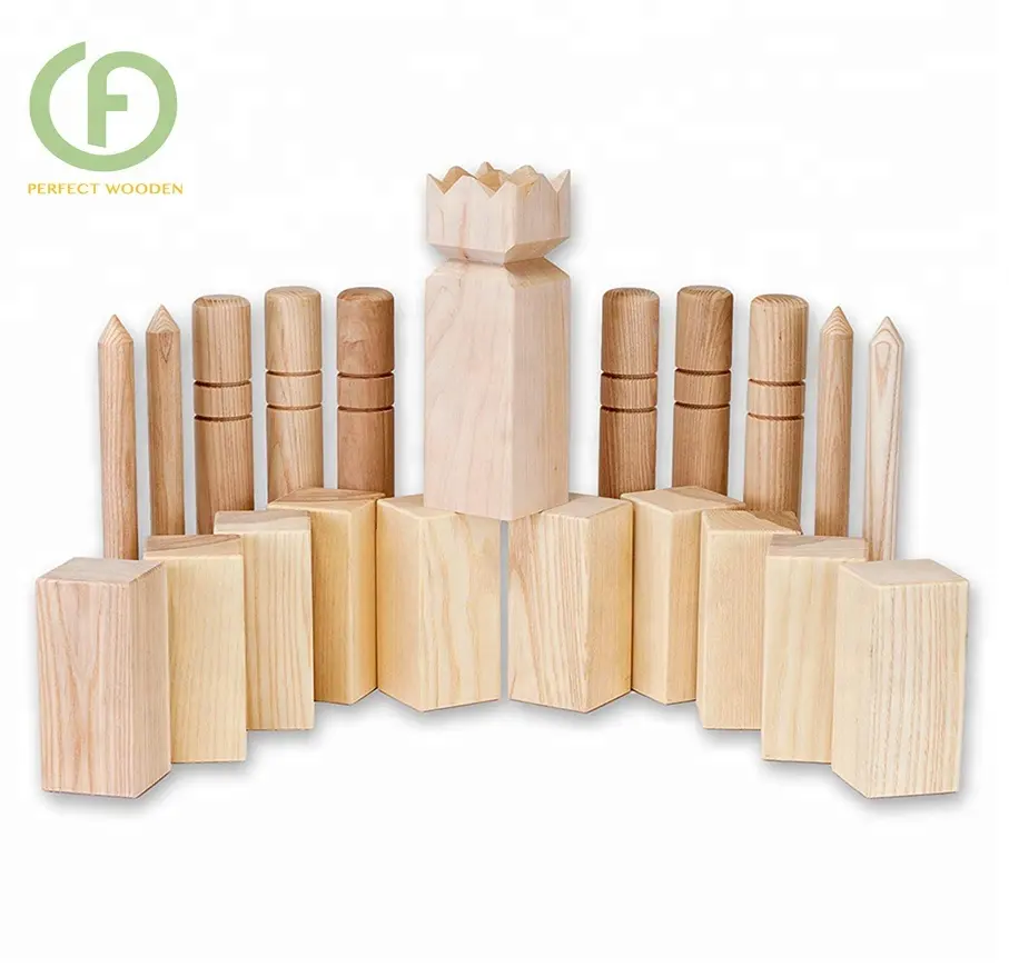 100% Hard Ruuber Wood Kubb Game Set Directly From Factory