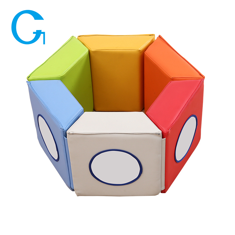 Индивидуальный размер, красочный зеркальный коврик, игровая площадка из ПВХ-губки, оборудование для мягкого игрового забора для детей в помещении