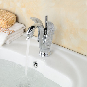 De latón cromado swan lavabo <span class=keywords><strong>grifo</strong></span> mezclador forma <span class=keywords><strong>animal</strong></span> único baño grifos 1052-3 - Product Image 3