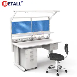 Dental lab bench workstation with movable cabinet called laboratory workbench