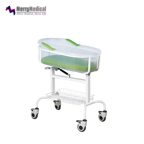 ABS bassinet, передвижная кровать для новорожденных, тележка с регулируемой высотой, больничная металлическая детская кровать