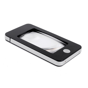 Ultra-Mince Portable Carré <span class=keywords><strong>Avec</strong></span> Lumière LED Étui En Cuir mobile <span class=keywords><strong>loupe</strong></span> en malaisie, <span class=keywords><strong>loupe</strong></span> téléphone - Product Image 1