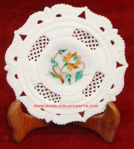 Belle plaque décorative, incrustation de marbre, à la main - Product Image 1