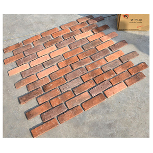 Direkt ab Werk hergestellte Stein produkte liefern Wand paneele Leichtes dünnes künstliches rotes Ziegel furnier - Product Image 1
