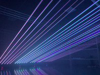 Barra de Luces Láser RGB E-2400RGB DMX512 de 2400mW para Iluminación de Paisajes, Clasificación IP54, Construcción de Aleación de Aluminio