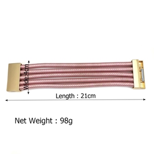 Pulsante Magnete di modo Multi strati braccialetto di Fascino Braccialetti Per Le Donne Dichiarazione Dei Monili Braccialetti Del Polsino Dei Braccialetti 5 Colori - Product Image 6