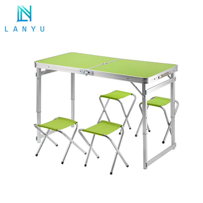 Moderne réglable pliant pont table en aluminium table pliante jambes