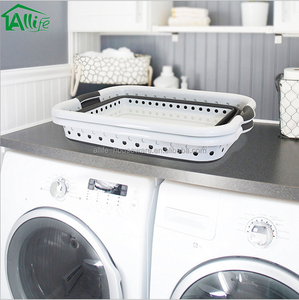 Allife ตะกร้าใส่ผ้าแบบพับได้,ตะกร้าใส่ผ้าซักทำจากพลาสติกสีสำหรับแม่บ้าน - Product Image 4