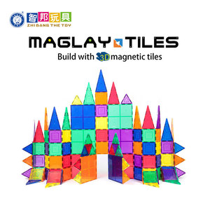 Pädagogische Spielzeug händler Weihnachts geschenk STEM Magnetic Construction Tiles Bausteine für Kinder - Product Image 2