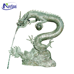 Grande <span class=keywords><strong>fontaine</strong></span> de jardin moderne en bronze antique personnalisée de statue de <span class=keywords><strong>dragon</strong></span> chinois pour l'usage <span class=keywords><strong>extérieur</strong></span> fait à partir du plastique de grès de pierre - Product Image 2
