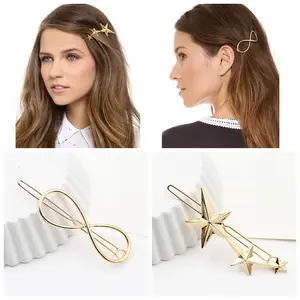 100ชิ้น/ล็อตยุโรป Headwear เรขาคณิตผม Pin Star Hairpin เครื่องประดับ Hairclip สำหรับ Tiara Barrettes อุปกรณ์เสริมผม