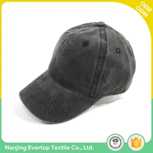100% poliéster algodón Flex fit Estilo Vintage negro llanura tapas sombreros hombres gorra de béisbol en blanco