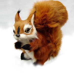 Done up handmade toy real fur <span class=keywords><strong>animal</strong></span> Christmas decoration squirrel - Product Image 3