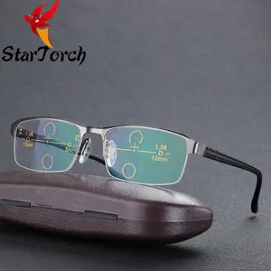 Top qualität neueste Neue frauen männer photochrome lesebrille einstellbar smart bifokale zoom sehen weit in der nähe