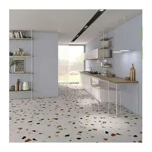 Australia Beige Terrazzo Tile Multicolour Balcony Porcelain Flooring Countertop Material 300X300 270X180 Terrazzo Tile For Sale