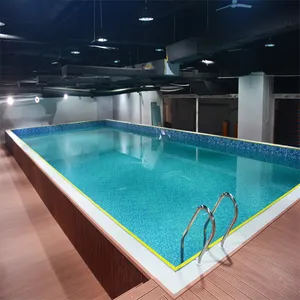Swimming Pool Design Stainless Steel Swimming Pool Galvanized Steel Panel Liner Pool For Indoor Hotel Project
