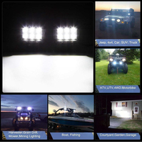 Auxtings-barre lumineuse led 18W, lampe universelle de travail, pour voiture, Jeep tout-terrain, ATV, SUV, camion