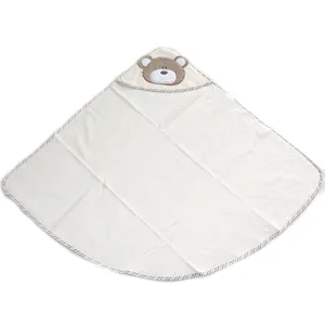 Stock enfants ours drap sortie de bain 100% animaux en coton biologique enfants bébé serviette à capuchon