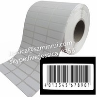 Impresora de Códigos de Barras Personalizada, Impresión de Etiquetas de Seguridad Autodestructibles, Etiqueta de Código de Barras de Vinilo Destructible Blanca Lisa