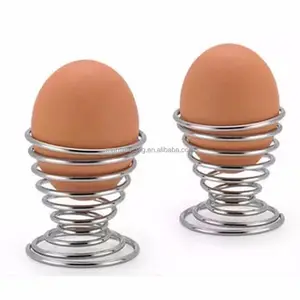 En espiral de acero inoxidable huevo soporte