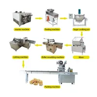 Otomatik fıstık kırılgan kalıplama tahıl enerji Granola Bar kesme makineleri susam çubuk şekerleme yapma makinesi