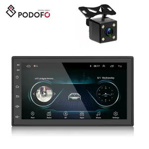 radio 8227l Suppliers-Podofo Android 9.1 Autoradio Video 7 Zoll 2 Din Auto Stereo Autoradio GPS WIFI BT FM Empfänger RDS 4 LED Kamera