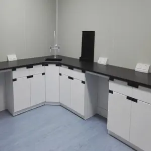 Mesa de trabajo de laboratorio, mueble de Hospital, blanco