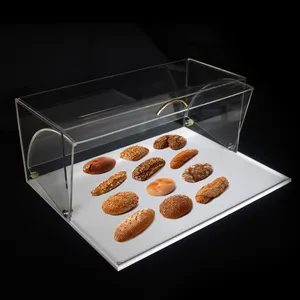 Fabrik benutzer definierte Acryl Bäckerei Gebäck Vitrine Acryl frisches Brot Display Stand Dessert Lagerung Stand Gebäck Display Regal