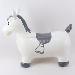 Jouet de cheval gonflable en PVC grandeur nature pour enfants sautant des animaux rebonds cheval en plastique Ride-On - Product Image 3