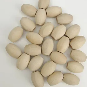 Cheap natural unfinished wholesale custom Wooden oval beads