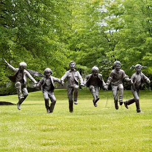 Sculpture pour enfants, bronze métallique, décoration de jardin, bon marché, 12 pièces