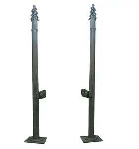 Mât télescopique de treuil mécanique manuel de Communication de 6m 8m 12m pour le mini <span class=keywords><strong>radar</strong></span> d'antenne et le panneau solaire - Product Image 1