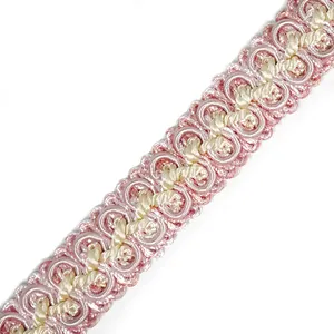 2017 Giallo elegante intrecciato trim fringe gimp per la decorazione con 11 colori - Product Image 2