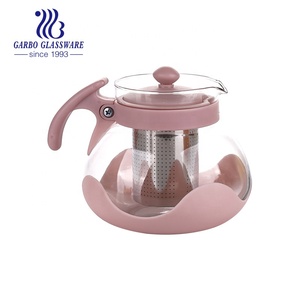 PP <strong>Plastic</strong> Handle High Borosilicate Glass <strong>Tea</strong> Pot <strong>Set</strong> with Infuser and Glass <strong>Tea</strong> Cup Water Mug Pictcher Teapot <strong>Set</strong> - Product Image 2