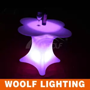 3d couleurs café tables. led en forme de fleur