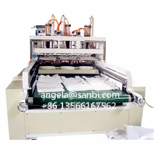 6 lines Full Automatic Biodegradable Plastic T shirt Shopping Bag Making Machine