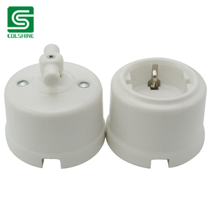 Enchufe eléctrico Retro de <span class=keywords><strong>porcelana</strong></span> montado en la pared - Product Image 1