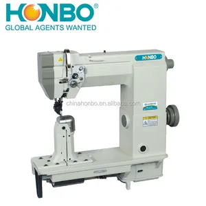 HB-9910/9920 prensa de rolos industriais pé duplo sapato de couro única agulha pós cama lockstitch máquina de costura